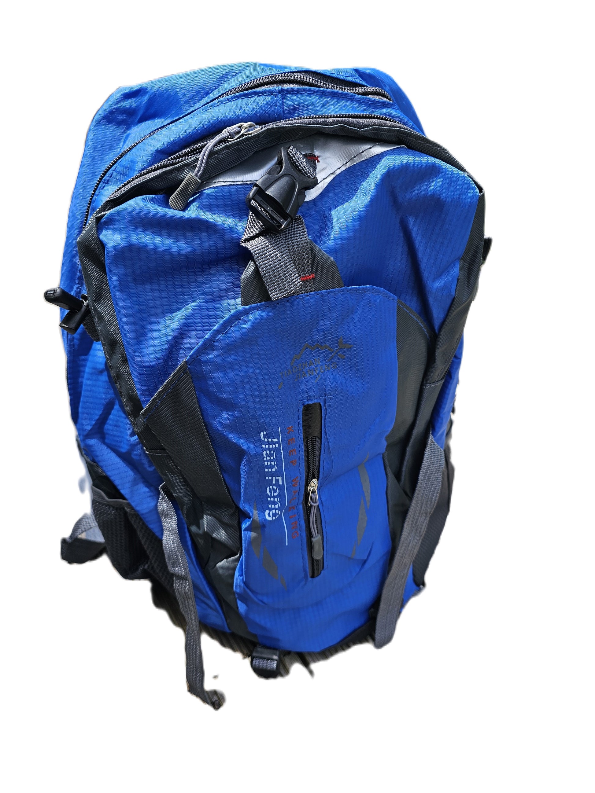 moderner, leichter und wasserfester Rucksack 40 l blau, für Wandern,Radfahren und Schule - father and daughter