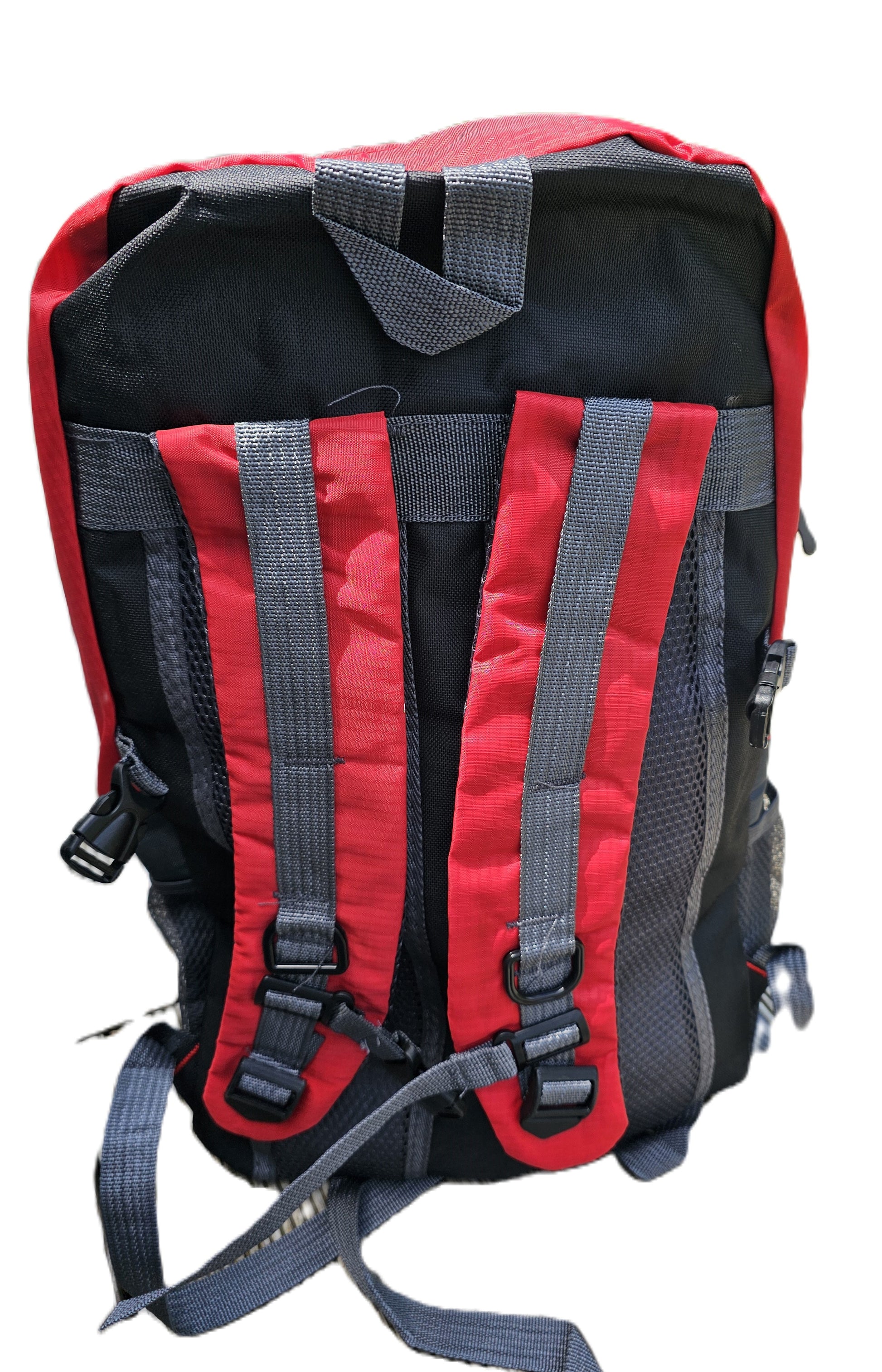 moderner, leichter und wasserfester Rucksack 40 l rot - father and daughter