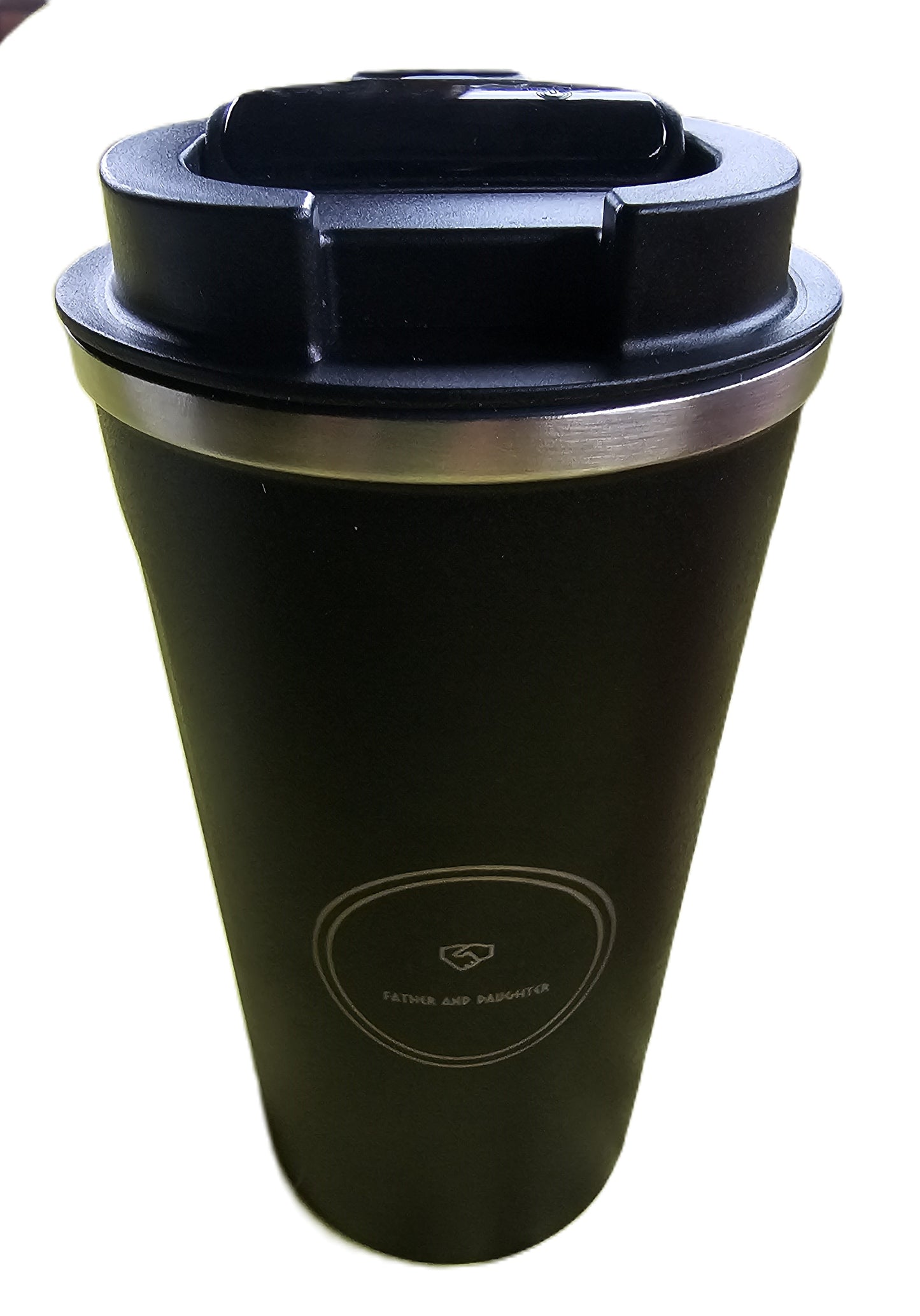 500 ml smarter vakuum isolierter Kaffeebecher aus Edelstahl mit Temperaturanzeige - father and daughter