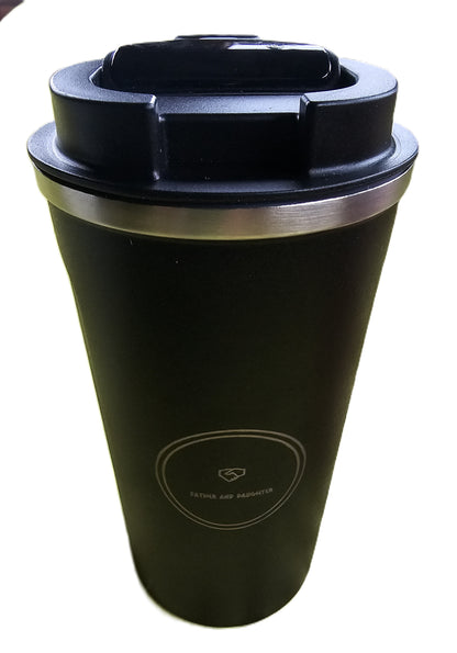 500 ml smarter vakuum isolierter Kaffeebecher aus Edelstahl mit Temperaturanzeige - father and daughter